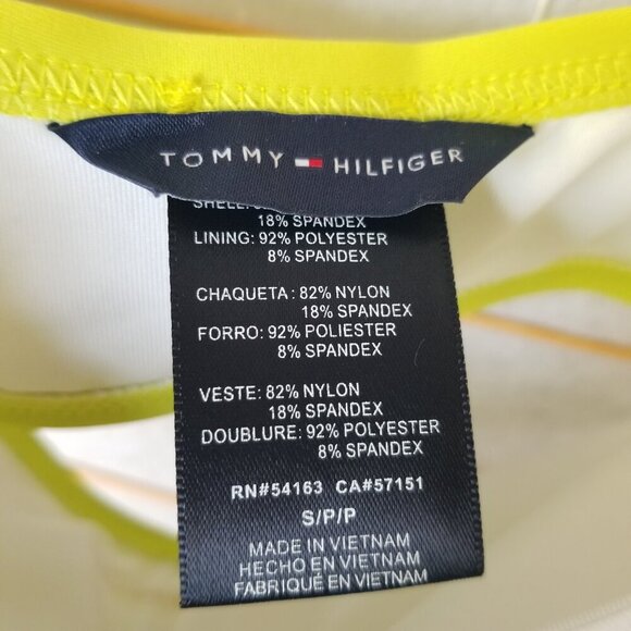 New Tommy Hilfiger Neon Green Bikini Top Size Small Bandeau Adjustable - Picture 8 of 8
